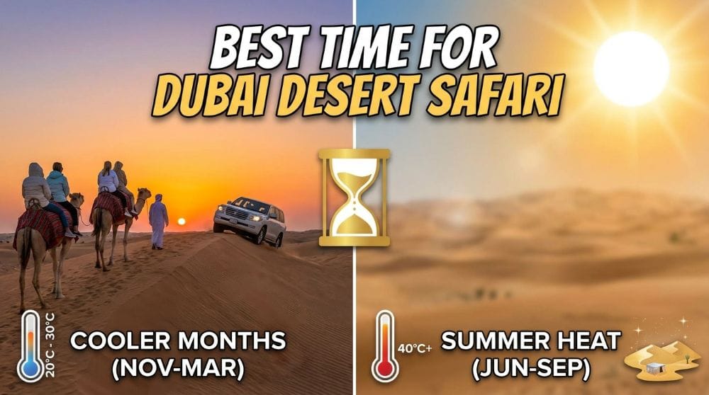 Best time to visit Dubai for desert safari cooler months